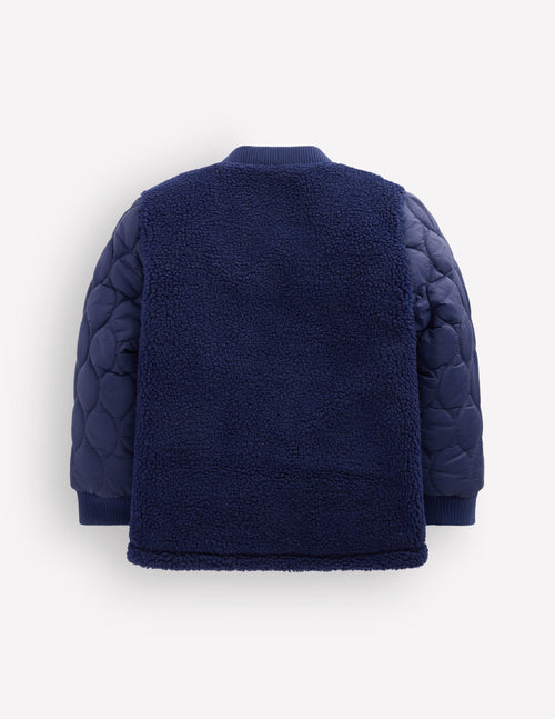 Borg Bomber Jacket-Medieval Blue