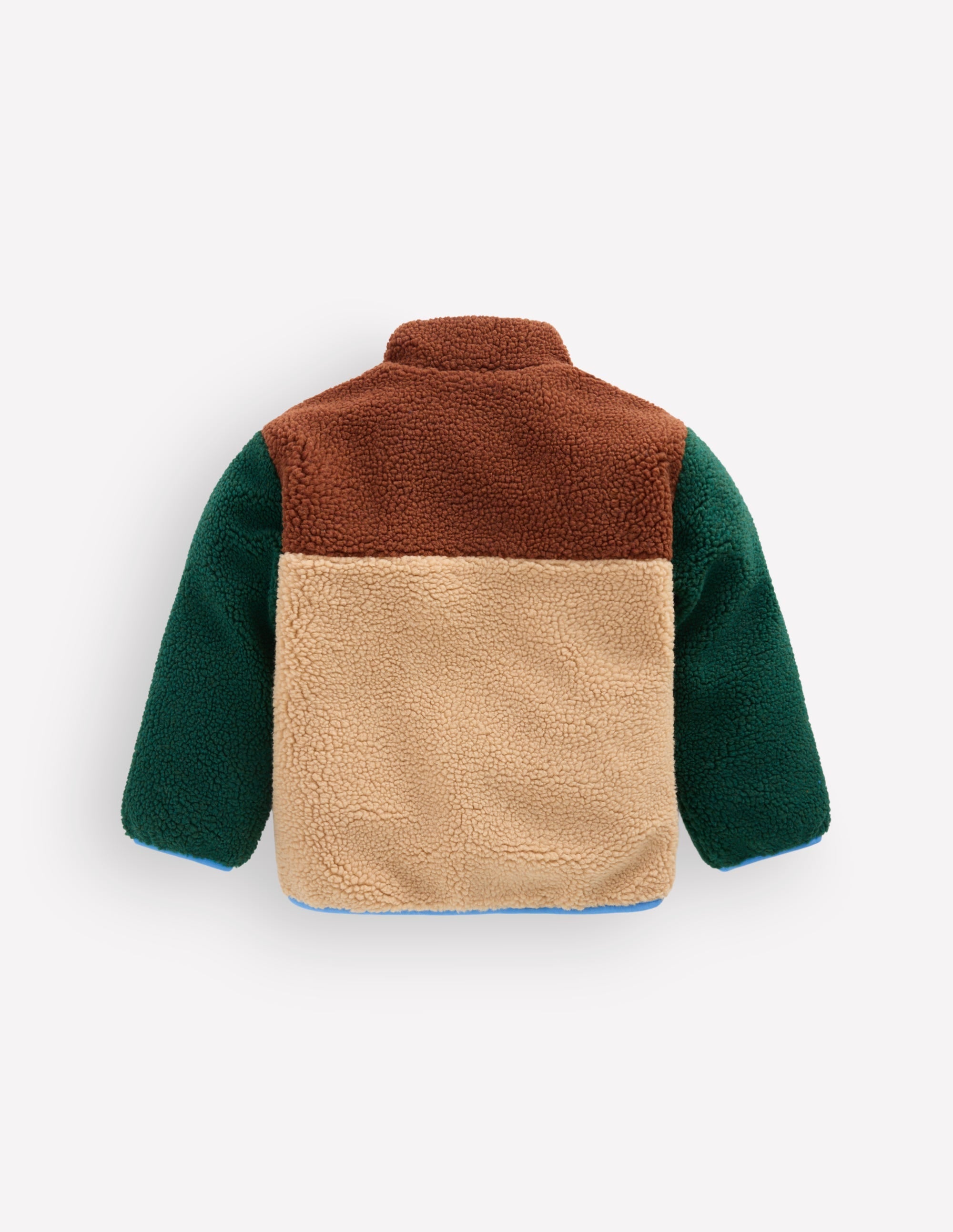 Cosy Borg Mix Jacket-Borg Colourblock