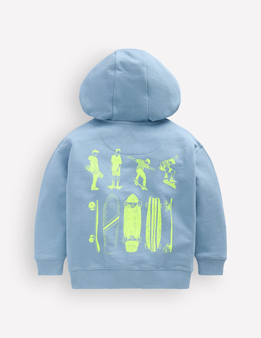 Front & Back Zip-Up Hoody-Glacier Blue Skateboards
