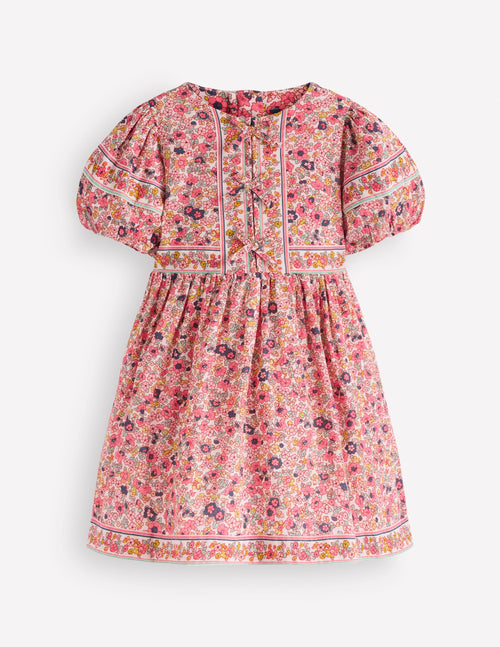 Bow Front Woven Dress-Soft Ivory Flowerbed