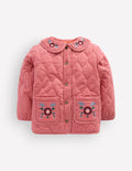 Quilted Cord Jacket-Heather Rose Floral Embroidery
