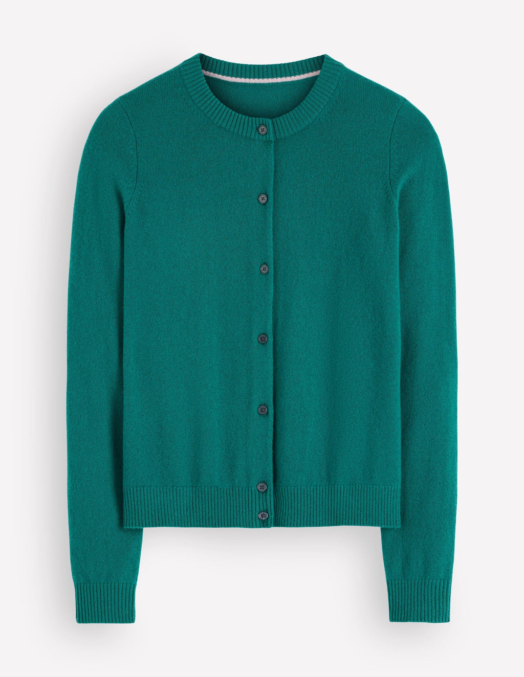 Elsie Cashmere Crew Cardigan-Deep Sea Depths