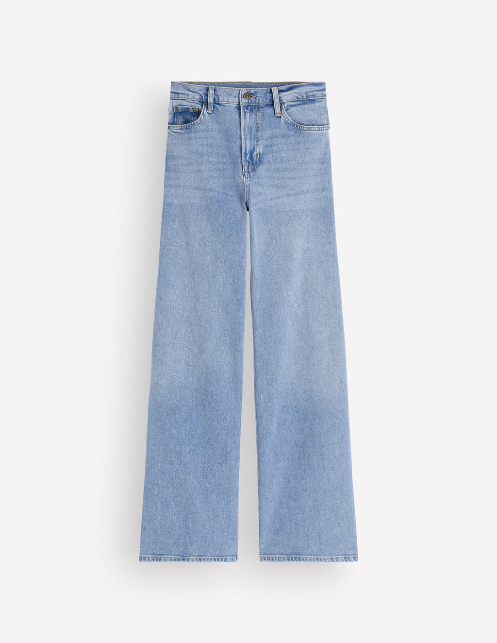 High Rise Wide Leg Jeans-Light Vintage