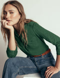 Seam Detail Jersey Shirt-Hunter Green