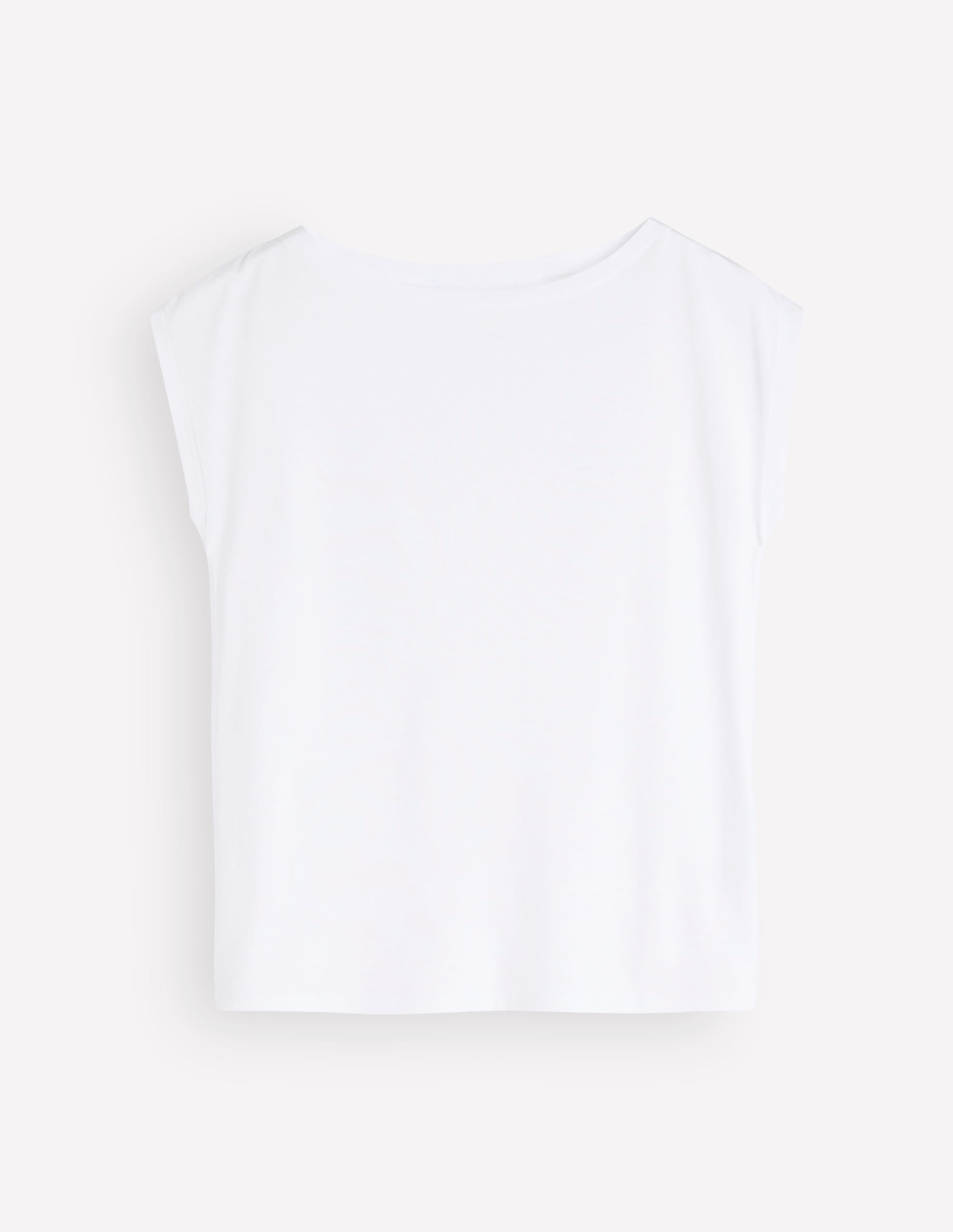 Supersoft Slash Neck T-Shirt-White
