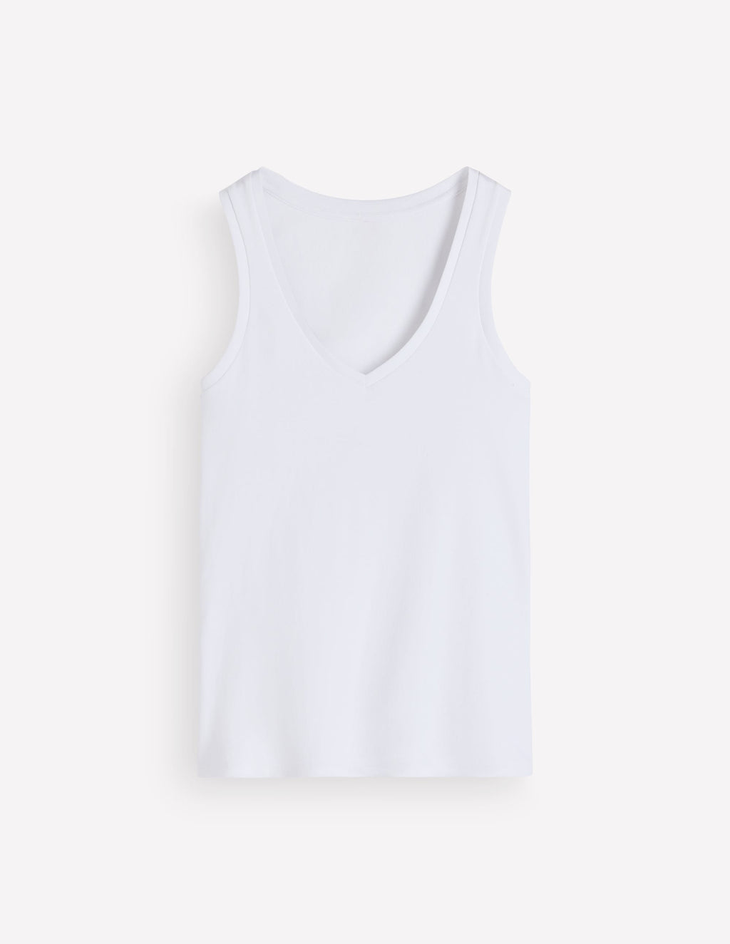 Essential V Neck Vest-White