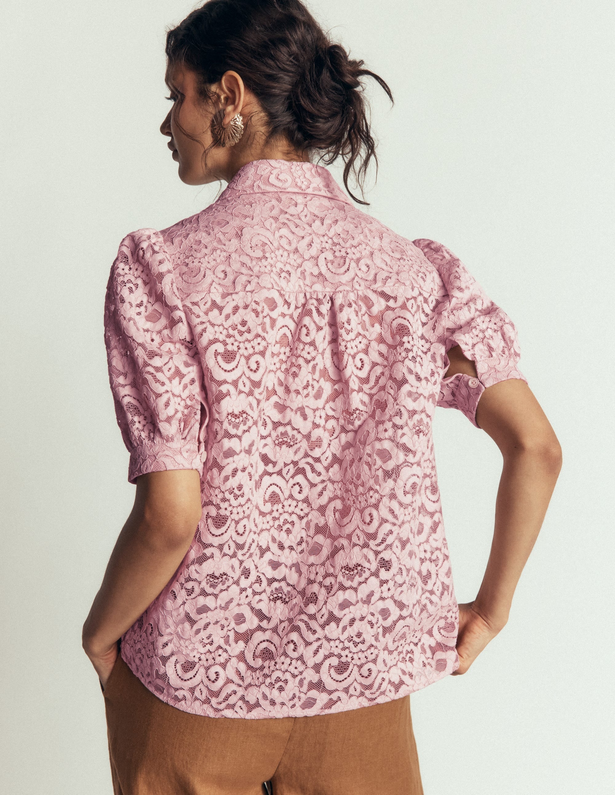 SS Lace Top-Pink Violet