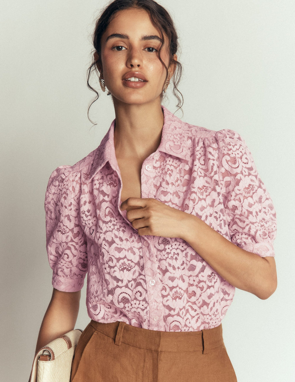 SS Lace Top-Pink Violet