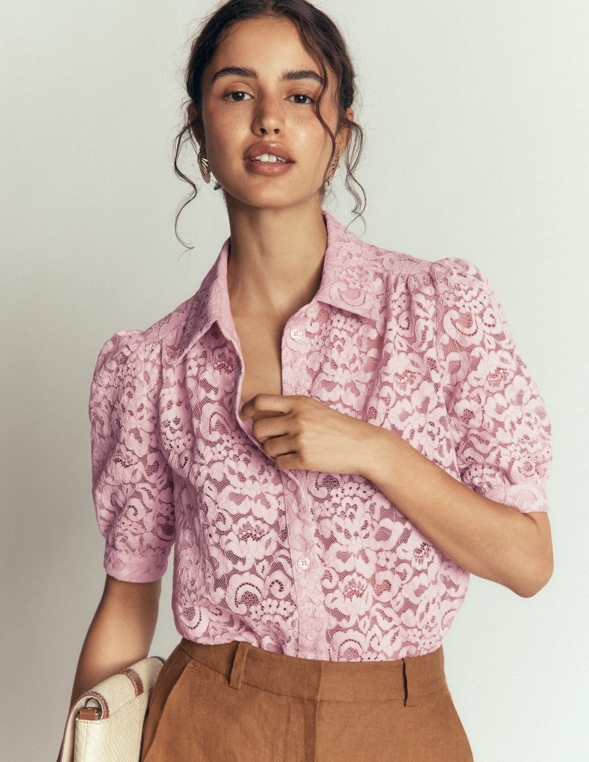 SS Lace Top-Pink Violet